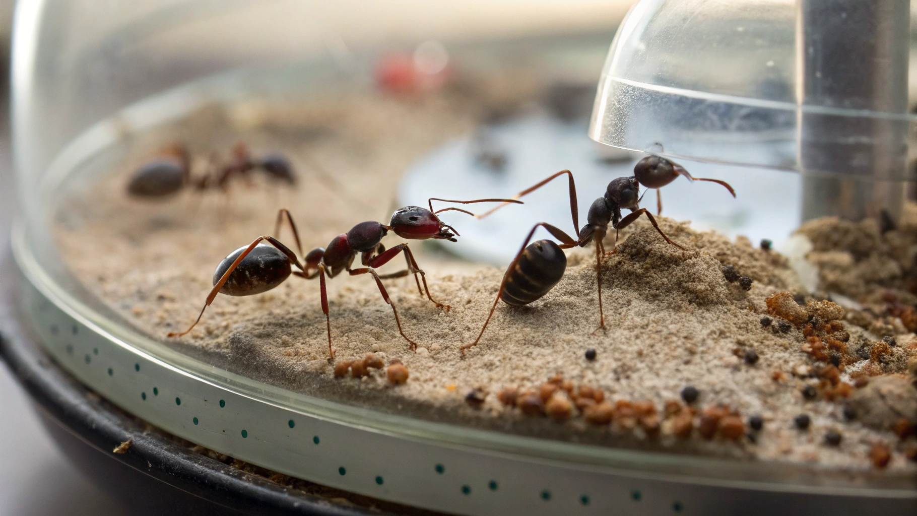 Close up of invasive ants common in Port Charlotte