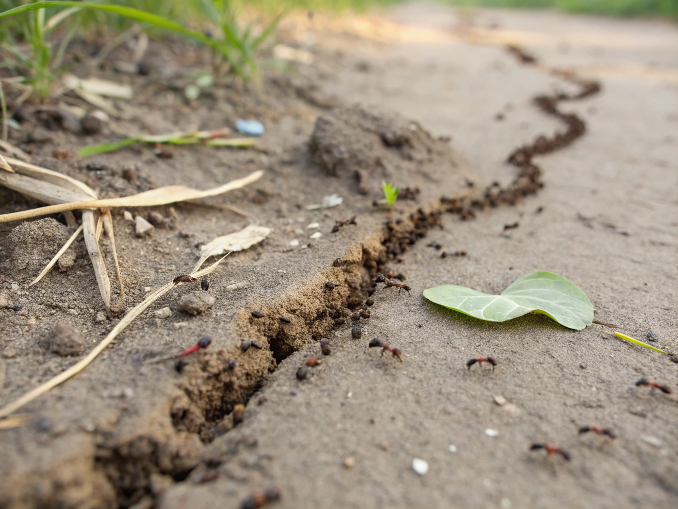 Fire ant mound in sandy Florida soil
